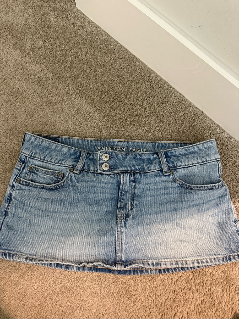 American Eagle Outfitters Light Blue Denim Mini Skort